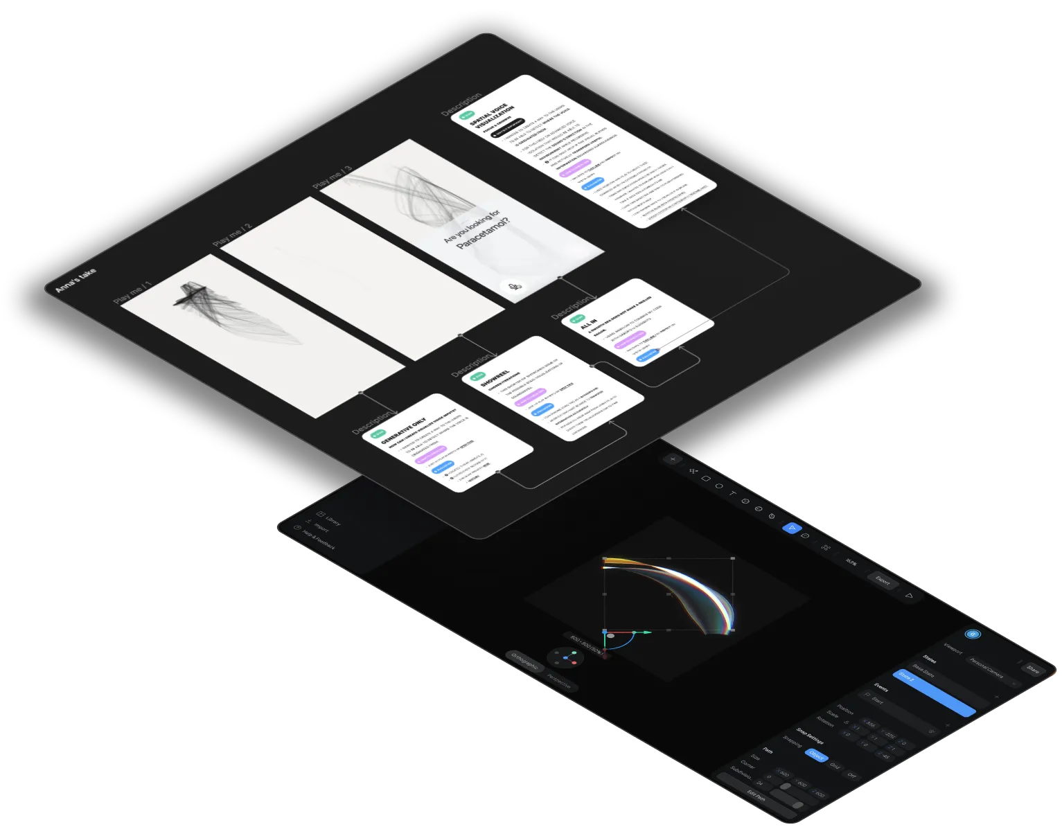 A snippet of how we created the animated graphs in Spline.